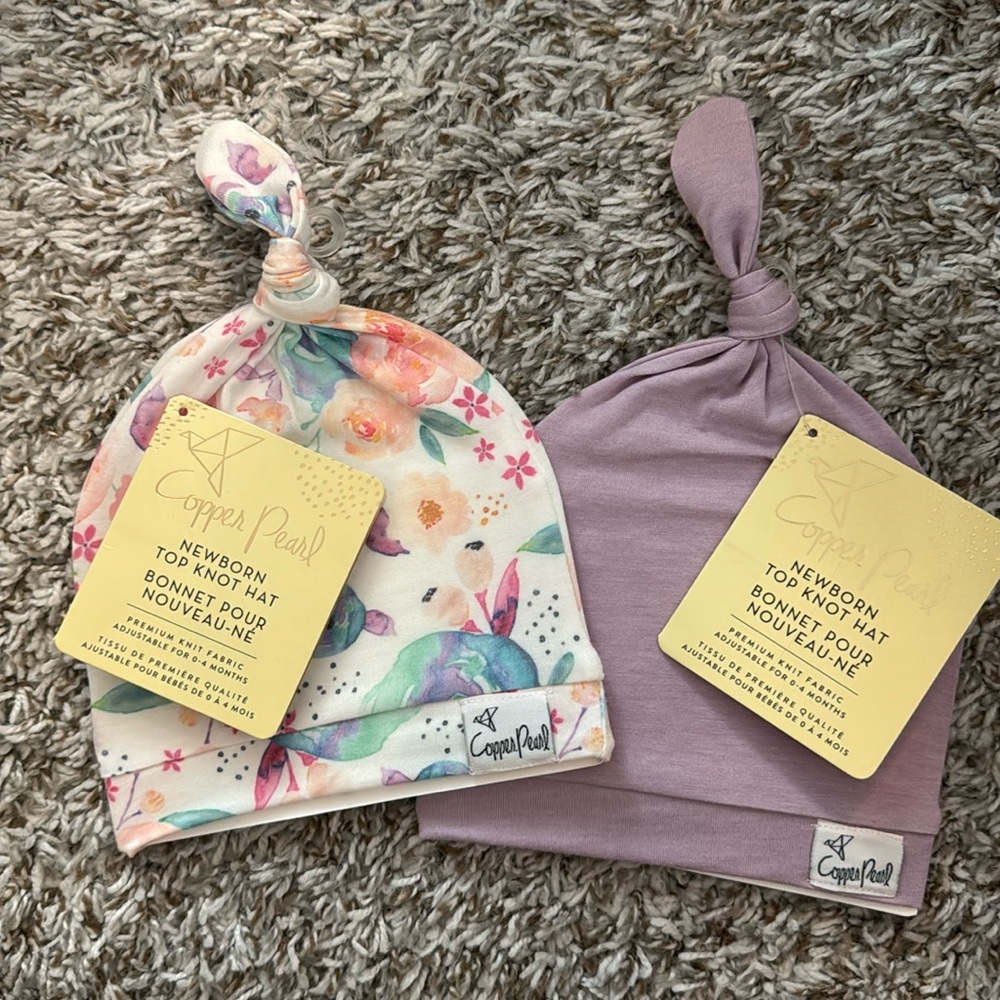 NWT Copper Pearl newborn hats